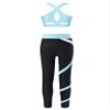 Hansber Kids Girls Gymnastics Crop Top with Leggings Set 2 Piece Dance Sports Outfits Gym Yoga Running Activewear Light,Blue 8 view 2