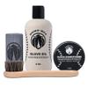 Rhino Wax - Baseball Gloves Standard Maintenance Kit - Includes: Base Ball Glove Oil (8 oz), Mitt Conditioner (4 oz), Horsehair Brush + Microfiber Cloth - Moisturize and Protect - Proudly Made in USA view 1