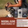 Rhino Wax - Baseball Gloves Standard Maintenance Kit - Includes: Base Ball Glove Oil (8 oz), Mitt Conditioner (4 oz), Horsehair Brush + Microfiber Cloth - Moisturize and Protect - Proudly Made in USA view 2