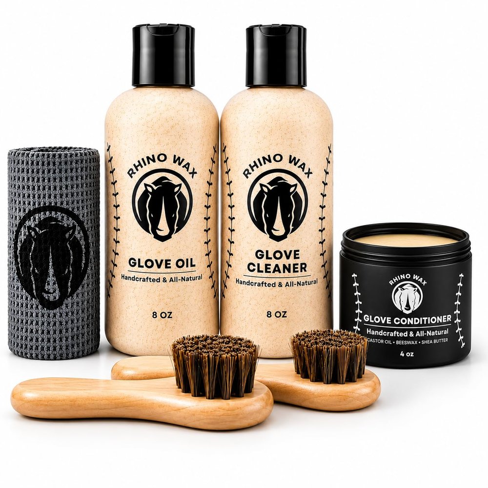 Rhino Wax Complete Baseball Glove Care Kit: Cleaning & Maintenance System