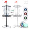 Patiassy Portable Disc Golf Basket With 24/12 Chains for Two Difficulty Levels of Practice Target for Night Practice view 1