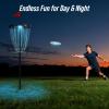 Patiassy Portable Disc Golf Basket With 24/12 Chains for Two Difficulty Levels of Practice Target for Night Practice view 3