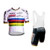 2023 Pro Team Soudal Quick Step Rainbow White Cycling Jersey Set For Men,Breathable MTB Bike Shirt Bib Short Kits GEL Paddad (5XL) view 1