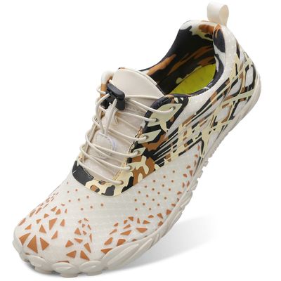 L-RUN Pool Shoes for Women Water Hiking Shoes Adult Water Shoes Beige M US (Women 9, Men 7.5)=EU40