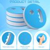 Hungdao 4 Pcs Water Exercise Discs Water Weights for Pool Exercise Set EVA Foam Aerobic Equipment for Adults Hand Held Pool Resistance for Swimming Beginners Arthritis(White and Blue) view 3