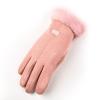 Bestgift Warm Gloves for Cycling Women Cute Winter ski Plush Outdoor Cycling Electric Motorcycle Gloves Pink one Size view 2