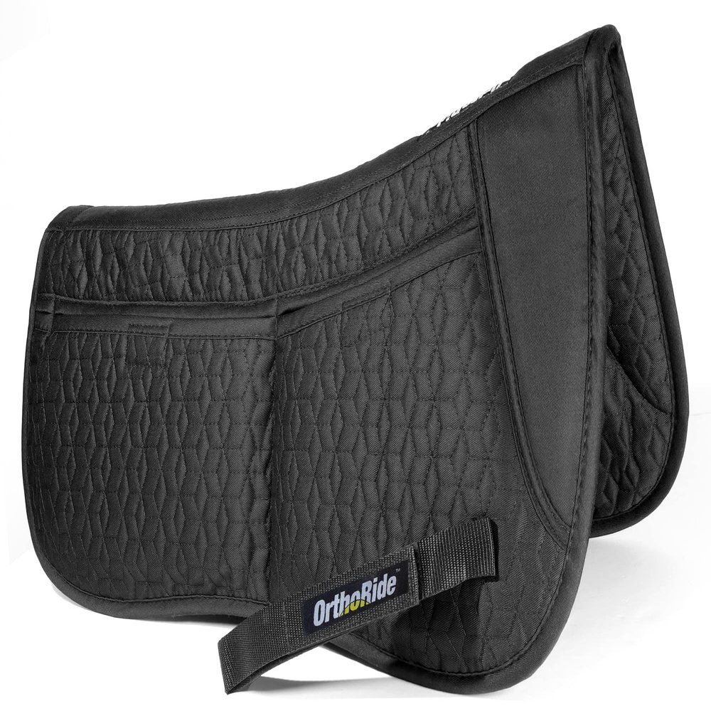 Southwestern Equine OrthoRide English Half Pad English Saddle Pad Quilted Correction Pad Adjustable 12 Memory Foam Inserts English can be Used w Western, Dressage