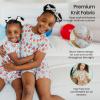 Copper Pearl Two Piece Short Sleeve Toddler Pajamas PJ Sets for Boys and Girls - Adorable Pattern Summer Pajamas Shorts to Keep Cool While Sleeping, Size 12 Months to 5T - Fawn view 2
