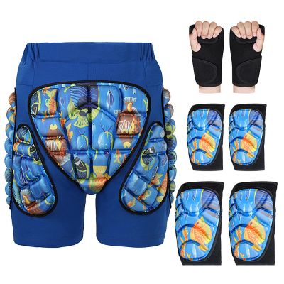 3D Protection Hip Butt EVA Padded Shorts for ski,JoyFishing Protective Padded Shorts Crash Pad Impact Gear for Skiing Skating Snowboarding for Children,Men Women (XS, blue1)