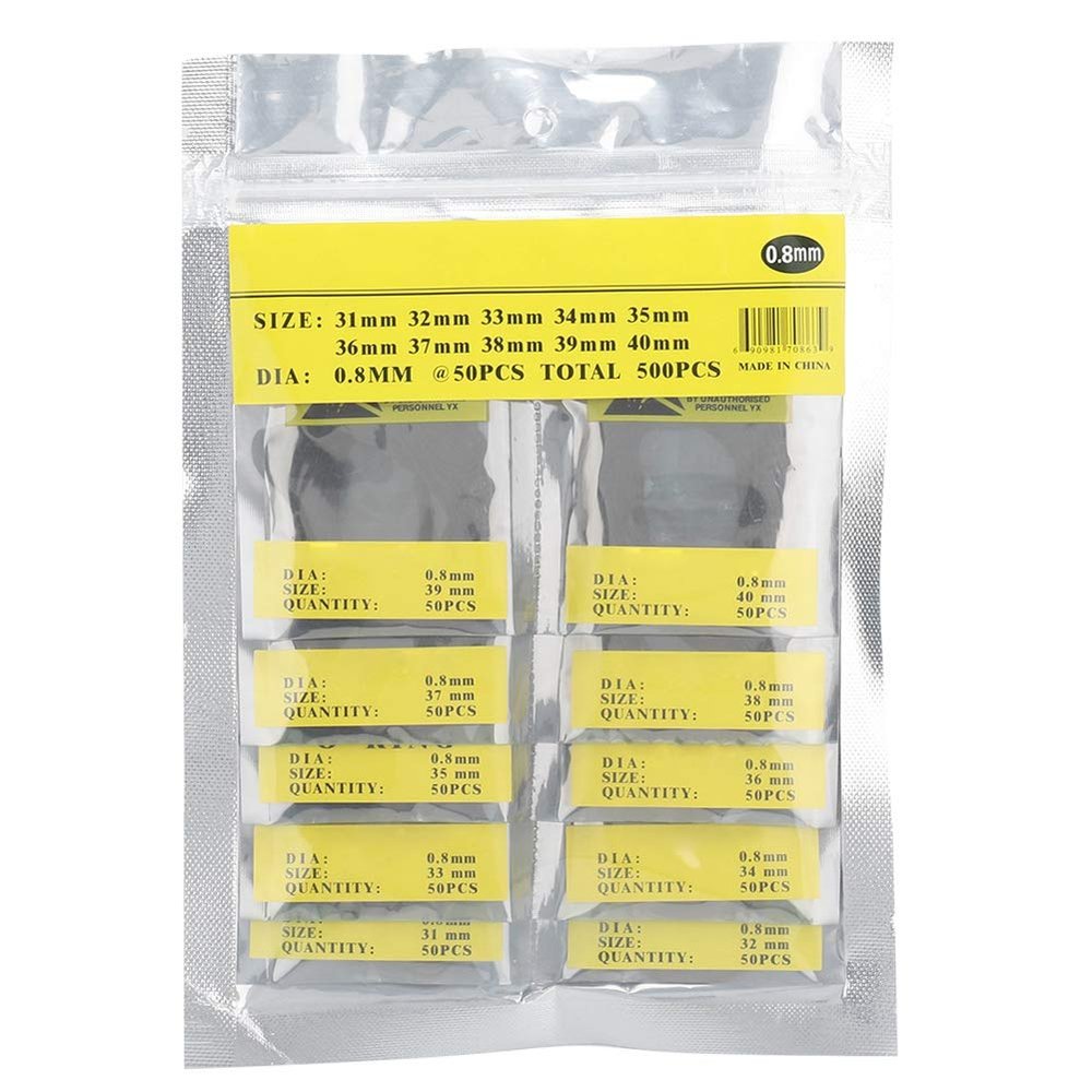 plplaaoo Rubber O Rings, Metric O-Ring Kit,500pcs/bag O Ring Watch Back Gasket Rubber Seal Washers Set,Watch Repairing Tool,for Watchmakers and Watch Repairing Workers(0.8), Metric O-Ring Kit watc