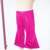 Loloda Girls Kids Shiny Metallic High Waisted Flare Pants Solid Color Hip Hop Jazz Streetwear Dancewear Bell Bottoms Hot Pink 3-4 Years view 4