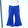 Loloda Girls Kids Shiny Metallic High Waisted Flare Pants Solid Color Hip Hop Jazz Streetwear Dancewear Bell Bottoms Royal Blue 13-14 Years view 3