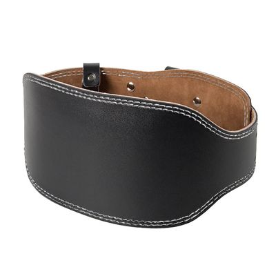 Weight Belts Leather Weightlifting Belt Men's Deep Squat Belt Hard Pull Strength Training Fitness Girdle Suitable For Weightlifting Padding Lower Back Support (Color : Black, Size : X-Large)