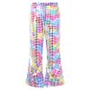 Loloda Girls Kids Shiny Metallic High Waisted Flare Pants Solid Color Hip Hop Jazz Streetwear Dancewear Bell Bottoms Colorful 7-8 Years view 1