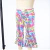 Loloda Girls Kids Shiny Metallic High Waisted Flare Pants Solid Color Hip Hop Jazz Streetwear Dancewear Bell Bottoms Colorful 7-8 Years view 4