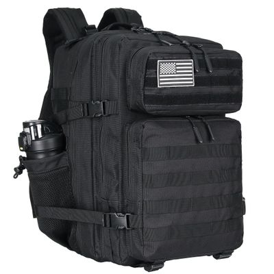Lovelinks21 45L Tactical Assault Backpack 3 day assault pack with Molle Waterproof backpack Rucksack for Tactical Backpacks (Black)
