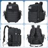 Lovelinks21 45L Tactical Assault Backpack 3 day assault pack with Molle Waterproof backpack Rucksack for Tactical Backpacks (Black) view 3