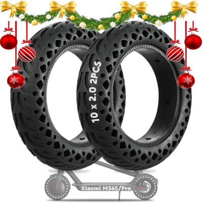 Felixstory 2PCS 10 Inches Solid Tire, Honeycomb Tires 10x2.125/2.0 for Xiaomi M365 Pro Gotrax G4 Hiboy S2 Pro Electric Scooter, Rubber Plosion-Proof Tyre scooter non-slip Tire Replacement Wheel