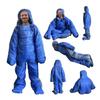 Adult Sleeping Bag Full Body Wearable Suit, Lightweight Mummy Style Cold Weather Sleeping Bag, 3-4 Seasons Warm Human Shaped Sleeping Wear with Arms and Legs for Backpacking Indoor Outdoor view 2