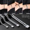 ChainsHouse Stainless Steel Mens Women Chain Bracelet 9mm 23cm Cuban Chain Bracelet view 3