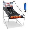 Giantex Folding Basketball Arcade Game - Electronic Hoop with 8 Game Modes, 4 Balls, 2 Hoops, Air Pump, LCD Scoreboard - For Adults & Kids view 1