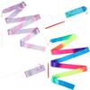 KINBOM 2pcs Dance Ribbons, 2m Kids Long Gymnastics Ribbon Twirling Ribbons Dancing Ribbon Streamers for Artistic Dance Training Party, with Ribbon Dancer Wand (Mixed Color+ Sparkling) view 1