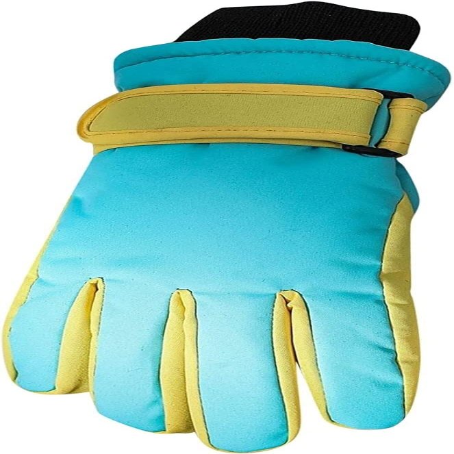SCAPH Winter Ski Gloves Warm Gloves Warm Cute Printed Cycling Gloves Soft Windproof Mittens for Women Cold Weather Heated (Color : Green-a, Size : One Size)