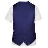 YOOJIA Mens Short Sleeve Funny Shirt Casual Formal Party Fake Suit Printed Tuxedo T Shirt Blue Large view 2