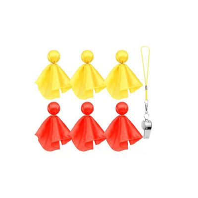 Valcatch 6 Pack/Set American Football Penalty Flag Tossing Flags Challenge Flags Referee Flag Sports Fan Set for Football Party Games Accessory Yellow,Red,Orange