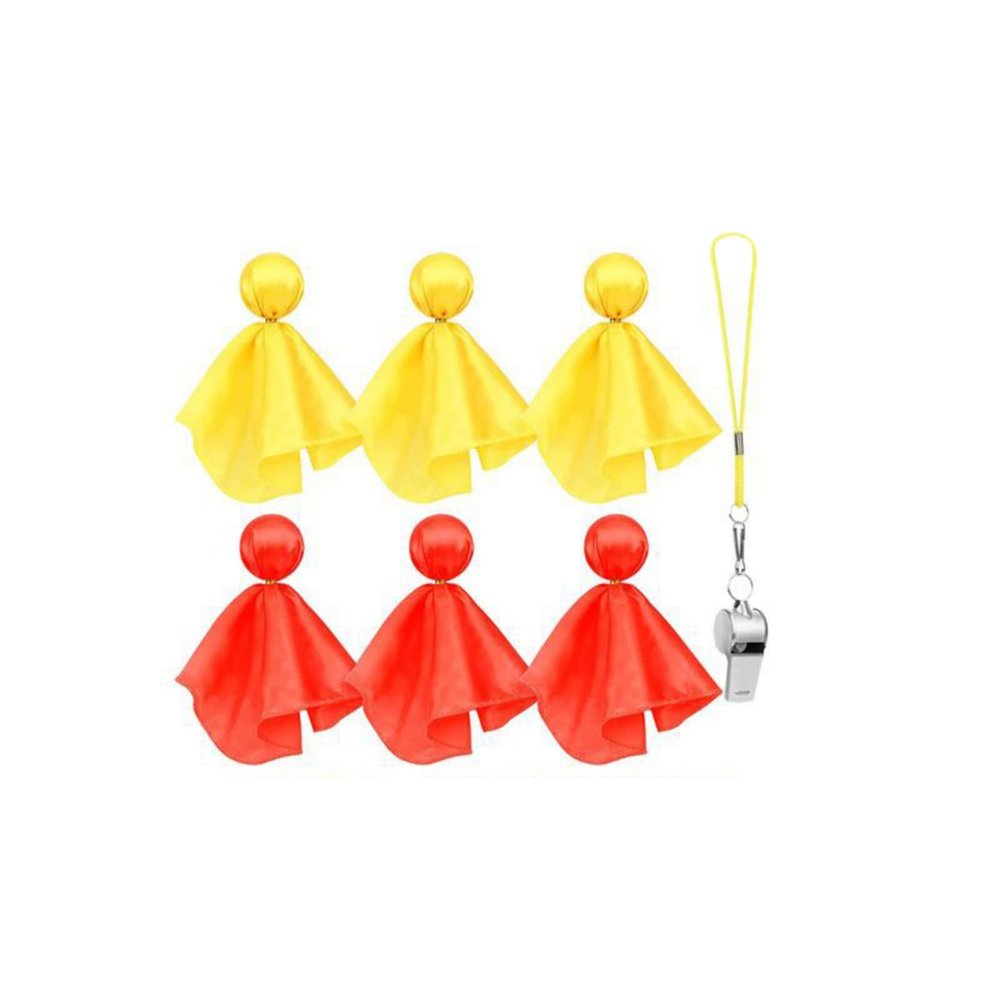 Valcatch 6 Pack/Set American Football Penalty Flag Tossing Flags Challenge Flags Referee Flag Sports Fan Set for Football Party Games Accessory Yellow,Red,Orange