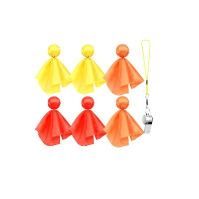 Valcatch 6 Pack/Set American Football Penalty Flag Tossing Flags Challenge Flags Referee Flag Sports Fan Set for Football Party Games Accessory Yellow,Red,Orange