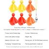 Valcatch 6 Pack/Set American Football Penalty Flag Tossing Flags Challenge Flags Referee Flag Sports Fan Set for Football Party Games Accessory Yellow,Red,Orange view 2