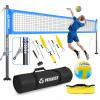Patiassy Heavy Duty Professional Volleyball Net Set for Backyard & Beach, 32-Ply Reinforced Net with Steel Anti-Sag Winch, Height-Adjustable Rust-Proof Aluminum Poles & Portable Carry Bag view 1