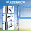 Patiassy Heavy Duty Professional Volleyball Net Set for Backyard & Beach, 32-Ply Reinforced Net with Steel Anti-Sag Winch, Height-Adjustable Rust-Proof Aluminum Poles & Portable Carry Bag view 2