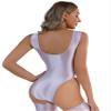 YiZYiF Women's 70D Oil Glossy Shiny Swimsuit High Cut Thong Blackless Dance Leotard Bodysuits Light Purple Medium view 2