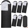 Macarrie 6 Pack Bulk Sleeping Bags for Homeless Donation, 0 Degree Waterproof Sleeping Bags with Compression Sack for Adults Winter Cold Weather Care Camping Hiking Emergency(Black) view 1
