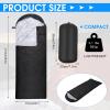 Macarrie 6 Pack Bulk Sleeping Bags for Homeless Donation, 0 Degree Waterproof Sleeping Bags with Compression Sack for Adults Winter Cold Weather Care Camping Hiking Emergency(Black) view 3