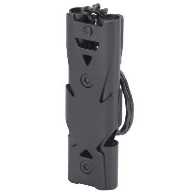 Aluminum Emergency Survival Whistle for Camping Hiking Hunting Outdoors Sports,Emergency Whistle with Keychain, Outdoor Safety Kids Lifeguard Rescue Signaling, Loud Sound(Black), Whistle Signal
