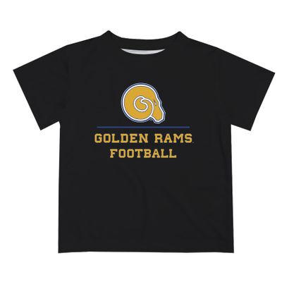 Albany State Rams Football Black Short Sleeve Boys Tee Shirt - Classic T-Shirts for Toddlers, Infant Kids and Young Boys in Soft & Moisture Wicking Performance Fabric  100% Polyester