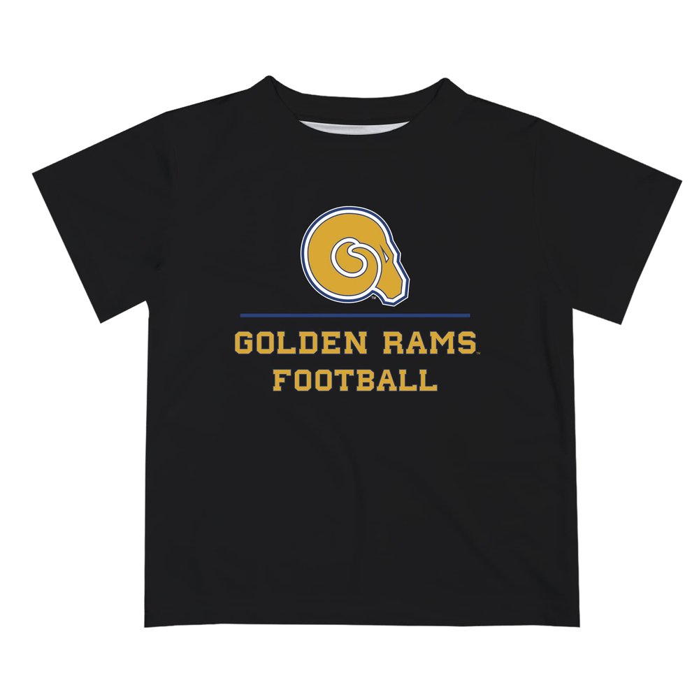Albany State Rams Football Black Short Sleeve Boys Tee Shirt - Classic T-Shirts for Toddlers, Infant Kids and Young Boys in Soft & Moisture Wicking Performance Fabric 100% Polyester