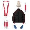 Eco-Fused Mitten Clips and Hat Clip - Never Lose Mittens, Gloves, Beanie Caps Again - Strong Clips for Secure Attachment (Red) view 2