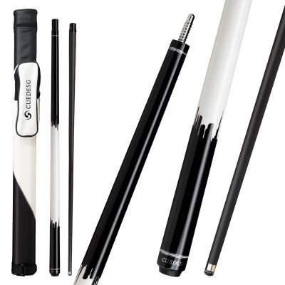CUEDESG Carbon Fiber Pool Cue Stick 10.5mm/11.8mm/12.5mm,Low Deflection Pool Stick,Professional Cue Stick with Case (Black-10.5mm)