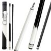 CUEDESG Carbon Fiber Pool Cue Stick 10.5mm/11.8mm/12.5mm,Low Deflection Pool Stick,Professional Cue Stick with Case (White-12.5mm) view 1