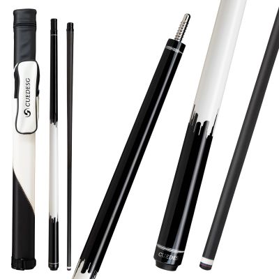 CUEDESG Carbon Fiber Pool Cue Stick 10.5mm/11.8mm/12.5mm,Low Deflection Pool Stick,Professional Cue Stick with Case(Black-12.5mm)