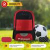 Vizari Soccer Backpack Soccer Bag | Water resistant Durable Equipment Bag for Football, Basketball, Volleyball | Cleats and Ball Compartment - Red,Blue,Pink,Black view 2