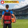 Vizari Soccer Backpack Soccer Bag | Water resistant Durable Equipment Bag for Football, Basketball, Volleyball | Cleats and Ball Compartment - Red,Blue,Pink,Black view 4