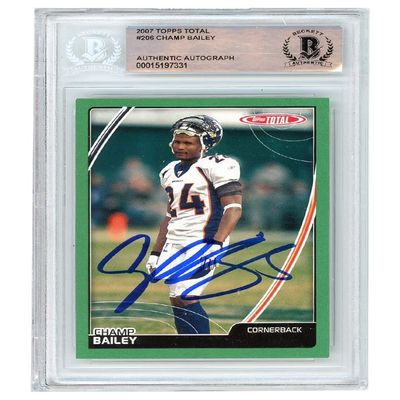 Champ Bailey 2007 Topps Total Autograph Card #206 BAS