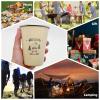 Pubgeer 4pcs Camping Cup 11oz Wilderness Theme Pattern 18/8 Stainless Steel for Outdoor Picnic Hiking Fishing Pint cup Tumbler Gift 4 colors view 3