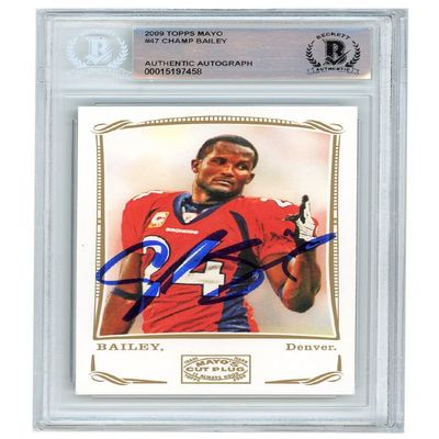 Champ Bailey 2009 Topps Mayo Autograph Card #47 BAS