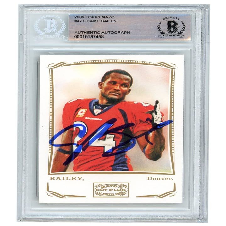 Champ Bailey 2009 Topps Mayo Autograph Card #47 BAS